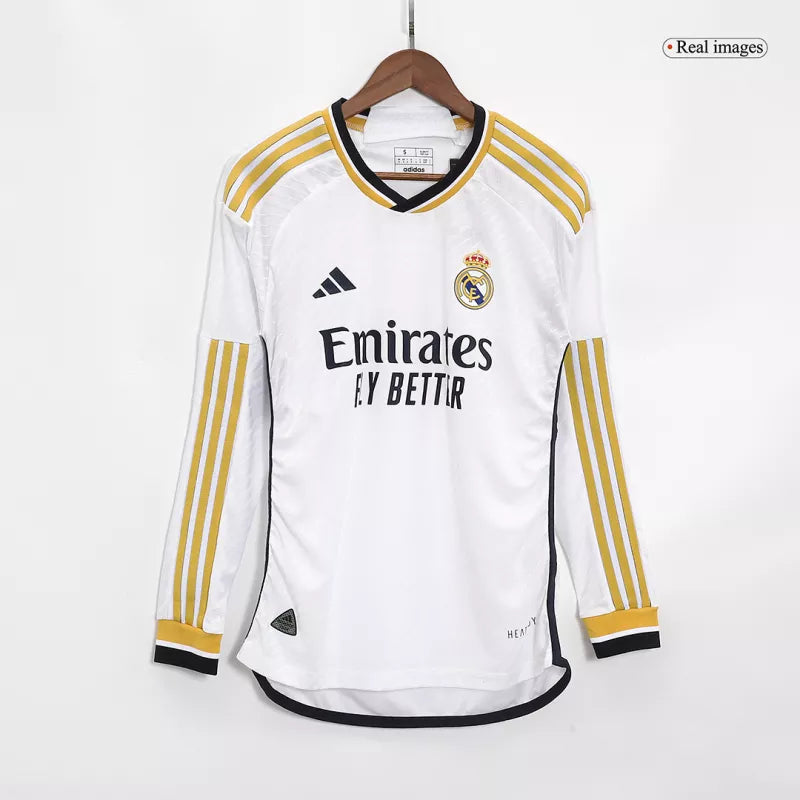 Authentic Real Madrid Long Sleeve Home Jersey 2023/24